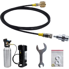 Soda Water Maker Machine Carbon Dioxide Fill Station Adapter TR21-4 for External CO2 Tank with 98 Inches Hose Kit and 8mm Male Quick Disconnect Connector