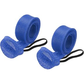 PATIKIL Rod Sock, Fishing Rod Sleeve Cover Braided Mesh Pole Protector Gloves Fishing Tools Flat End for Spinning Fishing Rod Fly Rod Ice Rod Casting Rod