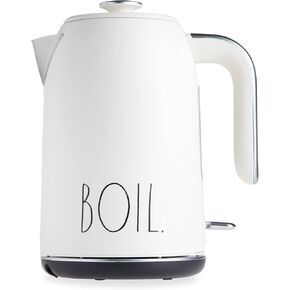 Rae Dunn Electric Hot Water Kettle - Stainless Steel Coffee Maker, Tea Kettle, Swivel Base, With Automatic Shut Off Boil-Dry Protection, Easy Pour Pitcher, 1500 Watt Boiling Power, 1.7 Liters, Cream in Kuwait
