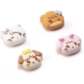 GeekShare 4PCS Switch Thumb Grip Caps,Kawaii Thumbstick Caps,Soft Silicone Joystick Cover Compatible with Switch/OLED/Switch Lite - Mikko Sweet Thoughts