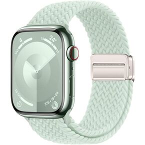 نايلون سبورت حلقة الساعات عصابات متوافقة مع Apple Watch Band Ultra 2 1 49mm 45mm 44mm 42mm 41mm 40mm 40mm 38mm ، حزام مقفل مغناطيسي منسوج مضفر ناعم لسلسلة iWatch 10/9/8/7/6/5/5/3/se ، النساء الرجال in Kuwait