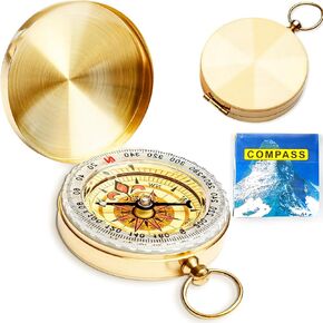 Camping Survival Compass Metal Pocket for Hiking Camping Hunting Outdoor Metal Appearance 1PCS
