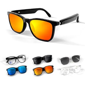 Wireless Bluetooth Sunglasses for Men Women Polarized, Smart Sunglasses Headphones Bluetooth Audio Glasses with Speakers