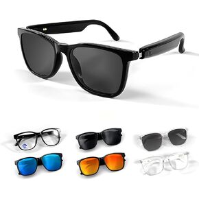 Wireless Bluetooth Sunglasses for Men Women Polarized, Smart Sunglasses Headphones Bluetooth Audio Glasses with Speakers