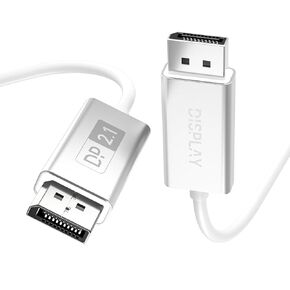 16K DisplayPort 2.1 Cable 33ft[16K@60Hz,8K@120Hz,4K@240Hz] 40Gbps Gaming Monitor DP 2.1 Cable Compatible with NVIDIA GeForce RTX 4090 & AMD Radeon RX 7900 XTX - FreeSync G-Sync Support