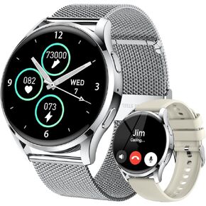 Smart Watch for Men Women Fitness: Waterproof Make/Answer Call Smart Watches for Men Digital Mens Watches Running Step Tracker Smartwatch Android Phones iPhone Samsung Compatible Heart Rate Monitor
