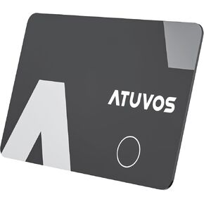 ATUVOS Wallet Tracker Card Ultra-Thin 0.16cm, Smart Bluetooth Locator Work with Apple Find My (iOS Only, Android not Supported), Item Finder for Luggage Tag, Suitcases, Bags, Passport and More, 1 Pack
