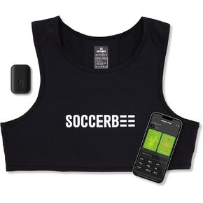 SOCCERBEE-Pro2 - GPS Tracker and Vest for Tracking Activities of Outdoor Sports Athletes Such as Soccer, Football, Rugby, Hockey, and Lacrosse (Medium)