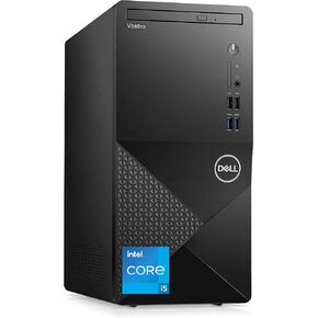 Dell Vostro 3910 Business Desktop Computer, 12th Gen Intel Core i5-12400 Processor, 16GB DDR4 RAM, 256GB PCIe SSD + 1TB HDD, WiFi 6, DVD-RW, Display Port, HDMI, Windows 11 Pro, Black