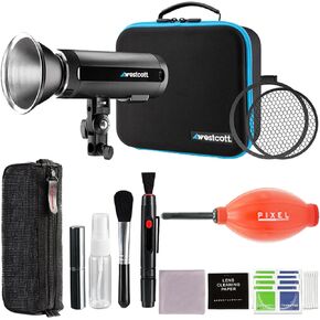 Westcott FJ200 Round Head Pocket Strobe with 1.3 sec. Recycle Time, TTL, HSS Includes Tilter Bracket, 30-Degree Honeycomb Grid with Gel Clip & Pixel Advance Accessories and Travel Bundle | FJ200