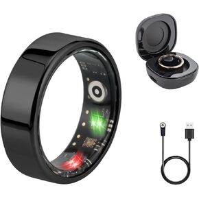 Smart Ring, Fitness Tracking Smart Ring with Calories Heart Rate Sleep Monitoring Blood Oxygen IP68 Waterproof no APP Subscription (Rose Gold, 11)