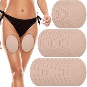 Timgle 30 Pcs Thigh Inner Anti Chafing Sticker Breathable Skin Friction Pads Anti Rubbing Thigh Bands Patches for Body Thigh Tape for Women Men