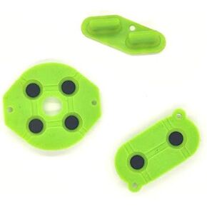 Replacement Silicone Conductive Rubber Pads D-Pad Keypad Button Adhesive for Nintendo Game Boy Original DMG-01 GB GBO Fat DMG Direction A B Start Select Button Repair Part (Green)