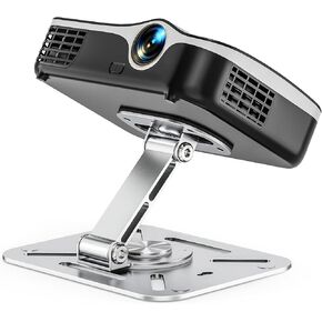 Projector Stand Table, Projector Ceiling Wall Mount, 360-Degree Rotation Desktop Foldable Stand Holder with 1/4 Thread Compatible with Most Projectors, Mini Projector Stand for Home Office