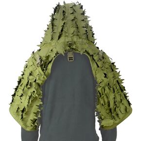 ROCOTACTICAL Sniper Ghillie Viper Hood with 3D Laser-cut leaves, Tactical Ghillie Suit Foundation
