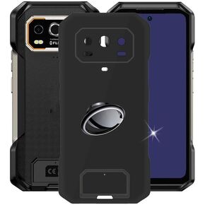 for Ulefone Armor 27T Pro Case with [360° Rotation Ring Kickstand], Anti-Scratch Soft Silicone Phone Case for Ulefone Armor 27T Pro, AQGGIIXY Shockproof Cover for Ulefone Armor 27T Pro (6.78") - Black