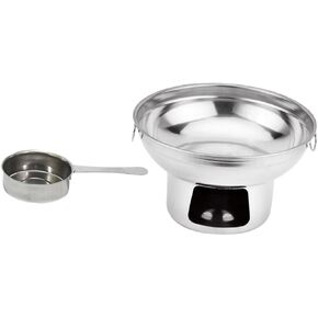 TOYANDONA Stainless Steel Alcohol Furnace Pot Home Hot Pot with Removable Bowl for Kitchen Use Alcohol Heating Stove Stand Included Ideal for Hot Pot Meals