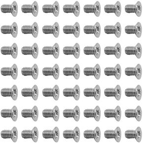 50Pcs Hard Drive Screws 2.5 inch,Stainless Flat Phillips Head HDD SSD M3 x 5mm Mounting Screw for Computer PC Laptop Case,2.5" Silver