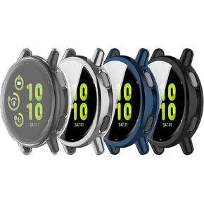 TPU Case Compatible for Garmin Vivoactive 5 Protective Case Screen Protector Shell Cover Compatible for Garmin Vivoactive 5 Smartwatch Accessory (4 Colors A)