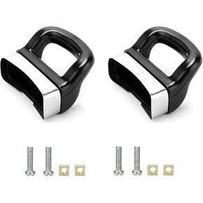 2Pcs Pot Short Side Handle, Sauce Pot Handle Side, Metal Pressure Pan Handle Ear Replacement Metal Pot Handles Cooker Steamer Suitable for 2 or 1 Hole Type(Black)