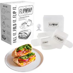 مجموعة Flipwrap Tortilla Wrap ، Secret Professional Chef Secret لإنشاء لفائف ذات جودة مطعم ، بديل بسيط لـ Burritos & quesadillas ، لمدة 7 و 10 بوصات ، من قبل شركة FlipWrap