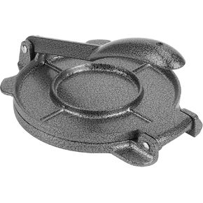 6.5 Inch Cast Iron Tortilla Press, Heavy Duty Tortillera Pataconera,Flour Tortilla Press with Foldable Handle,Tortilla and Roti Maker, Dough Press,Taco Press, Black Gray