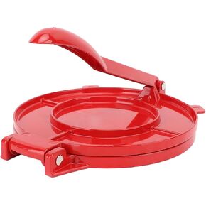 Cast Iron Tortilla Maker - 9.8 x 10Inch Inch Electric Rotis Tortilla Press, Flour Tortilla Press, Multifunctional Tortilla Press for Dumpling Skin Dough(Red)