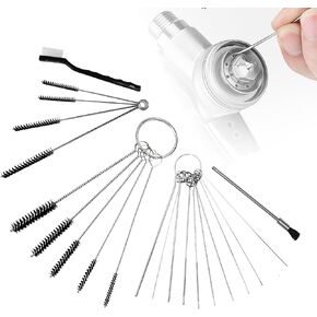 Set of Spray Gun Cleaning Kit, Dirt Jet Remove Cleaner, Airbrush Cleaning Kit with Nylon Mini Brushes & Needles for Clean Paint Spray Gun Torch Tattoo Equipment