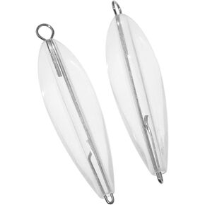 Slow Sinking Floating Pin Acrylic Slow Sinking Casting Aid Float Casting Kit 8g 6.4cm/2.5in Transparent LUYA Long Casting Steel Pin Casting Aid for Rivers Lakes Sea Fishing Fishponds