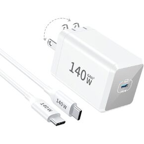 Mac Book Pro Charger - 140W Compact USB C Charger Fast Charger متوافق مع USB C Port Macbook Pro/Air و iPad Pro و Samsung Galaxy Note وجميع جهاز USB C ، قم بتضمين كبل شحن 7 أقدام in Kuwait
