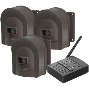 1/2 Mile Hosmart Driveway Alarm Wireless Sensor System & Driveway Sensor Alert System Weatherproof Security Outdoor Motion Sensor & Detector(1 Receiver & 3 Sensors)