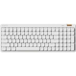 Flow Lite 100 Keys Low Profile Mechanical Keyboard, Swappable Rechargeable Wireless Keyboard with 2.4G Receiver, Bluetooth and Wired Connection for Windows, Mac/Spector Linear Switches (Off-White)