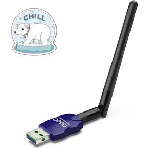 Class 1 Long Range Bluetooth Adapter for PC, QGOO USB Bluetooth Adapter for PC 5.3+EDR, Bluetooth Dongle Bluetooth Receiver Support Windows10(Sapphire)