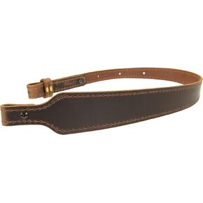 BF70022_Buffalo Leather Cobra Rifle Gun Sling_Crazy Horse/Brown_Amish Handmade