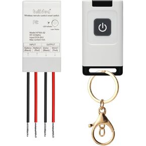 Briidea Feeder Activator Remote Control – Compatible with 6-24VDC Feeders, 300ft Range, Convenient Keychain Clip for Easy Portability