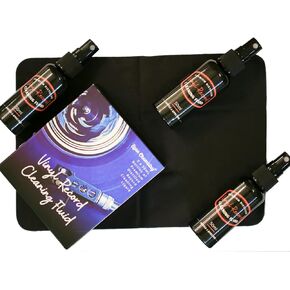 Vinyl Record Cleaning Solution with Microfiber Cleaning Cloth - 3 x 50mL Bottles of Distilled Cleaner Spray for Records and Electronics Screen Cleaner