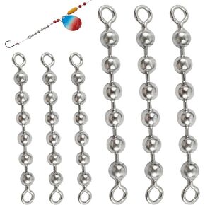 Fishing Bead Chain Swivels Stainless Steel Catfish Swivels Catfish Tackle Catfish Fishing Swivels High Speed Roller Swivels Chain Rig Fishing Tackle Gear for Freshwater Saltwater