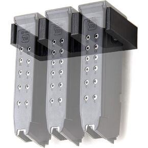 SPARTAN MUTTS for Glock Magazines - Accessories Fireles ، Wall Mount Mag Display for Gun Room ، Ammo Storage (Glock 17 19 26 32 33 34 44 ، 3 SLOT)
