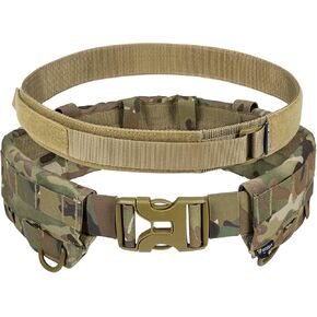 Tactical MOLLE Military Belt Modular Rigger's Belt Combat Adjustable Belt With Inner Belt And Outer Belt Set