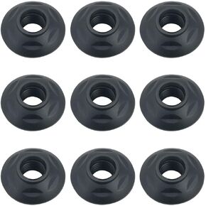 10PCS Round Snow Tray Mud Tray Post Basket 14mm/0.55in Replacement Snow Skiing Walking Poles Mountaineering Pole Rubber Foot Cover Hiking Walking Pole Replacement Black
