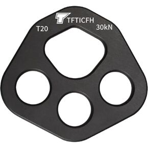 30kN/40kN Rigging Plate Aluminum Anchor Multiplier Plate, 4 Holes Force Divider Plate Bear, Climbing Descender Gear for Hammock Firefighting Arborist Rock Climbing Rescue Cave Yoga