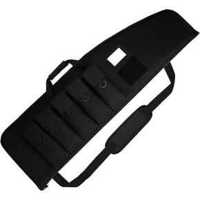 Soft-Rifle-Case Tactical-Gun Range-Bag Hunting-Shooting Sports-Storage - Padded Transport with 5 Pouches Adjustable Shoulder Strap