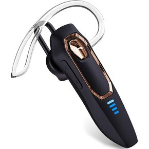 Bluetooth Headset V5.4，Bluetooth Earpiece with Micros, Noise Cancelling Hands Free Bluetooth Headset for Cell Phone with 36H Talking Time/Mute Function, Single Ear Wireless Headphone for Truck Driver