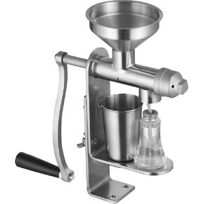 VEVOR Manual Oil Press Machine, Stainless Steel Oil Extractor Machine, Detachable Oil Presser for Effortless Cleaning, Household Oil Expeller for Pressing Peanuts, Sesame Seeds, Rapeseed, Tea Seeds