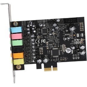 PCIE Audio Card, 7.1 Channel HiFi 8 Track Internal Surround PCI Sound Card, 24bit,192kHz Sampling Rate, Black