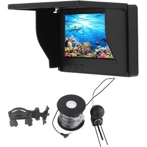 Underwater Fishing Camera Kit, Portable Video Fish Finder with 4.3 Inch LCD Monitor, Professional Fishing Aid for Ice Lake Sea Boat Fishing