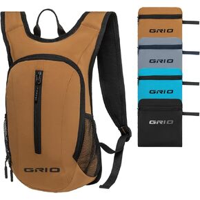 GRIO Lightweight Packable Daypack for Women Men, 15L Hiking Backpack, Lightweight Foldable Mini Backpack & Water Resistant Daypack for Hiking, Walking, Camping, Cycling