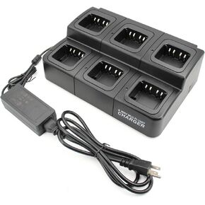 PMPN4284 NO-IMPRES Six-Way Multi Unit Charger for Motorola XPR3500 XPR3500e XPR3300 XPR3300e XPR7550 XPR7550e XPR7580 XPR7350 XPR6350 XPR6550 APX4000 APX1000 Radio WPLN4226 WPLN4232