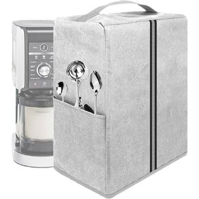 Ice Cream Maker Dust Cover compatible with Ninja NC501 CREAMi Deluxe 11-in-1 Ice Cream & Frozen Treat Maker for Ice Cream/Ninja NC301 CREAMi Ice Cream Maker - Light Gray