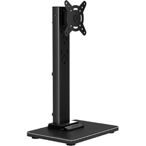 Suptek Dual Monitor Stand with Base- Vertical Stack Screen Free-Standing Monitor Riser Fits Two 13 to 36Inch Screen with Swivel, Tilt, Height Adjustable,50,75 and 100mm Vesa Base Stand